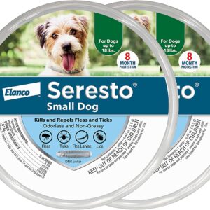 Seresto Flea and Tick Collar for Dogs, 8-Month Flea and Tick Collar for Small Dogs